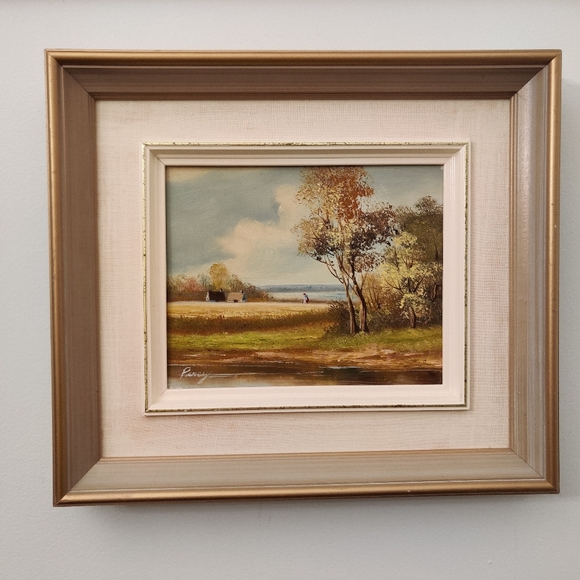 Vintage Original Painting Signed Percy Oil on Canvas - Picture 7 of 12